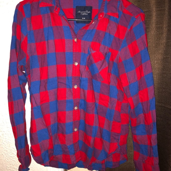 American Eagle size Medium Flannel button up - Picture 3 of 4